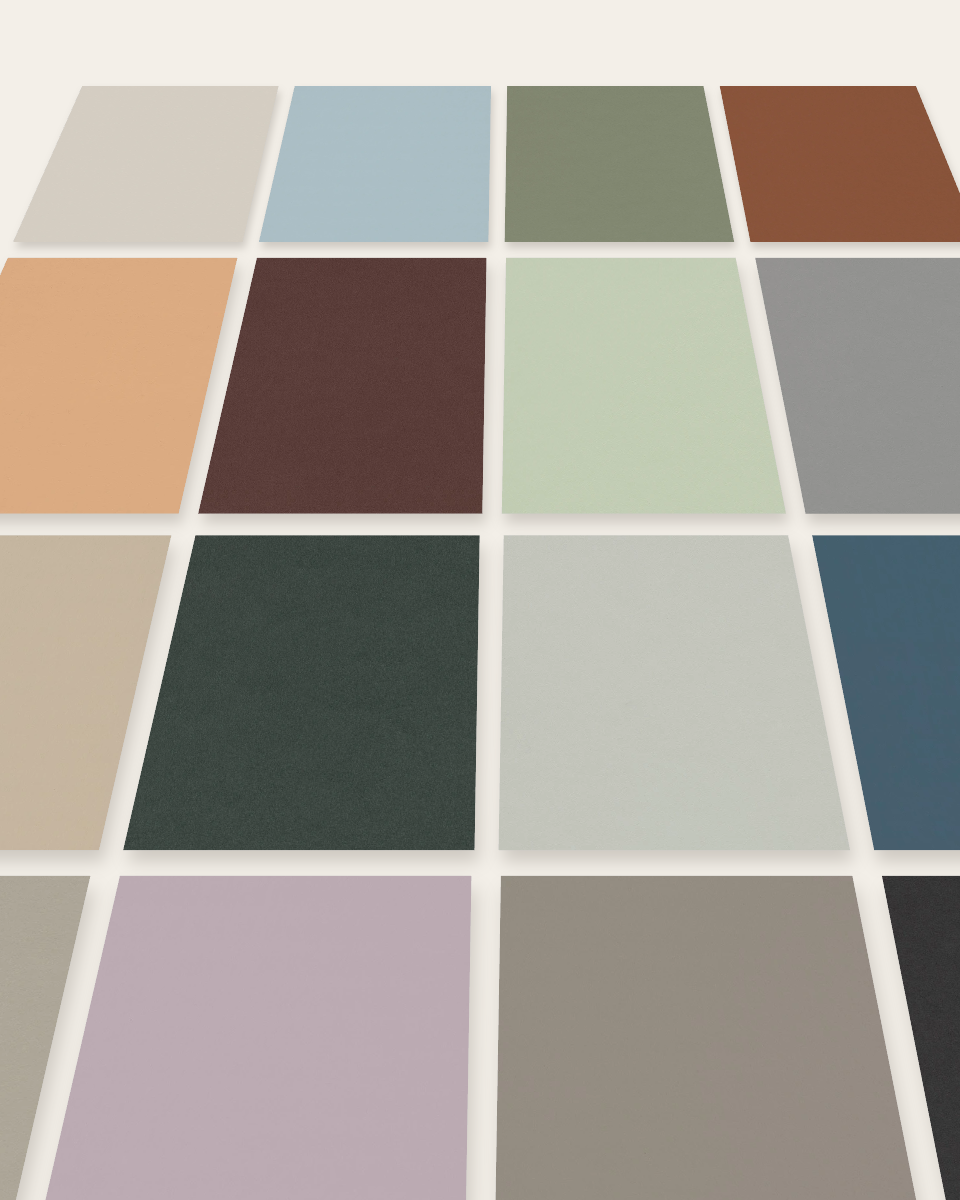 Natural linoleum colour samples